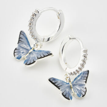 Blue Butterfly Silver Earrings, 3 of 6