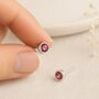 Sterling Silver October Birthstone Stud Earrings – 7mm, thumbnail 1 of 7
