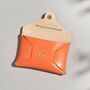 Personalised Orange Leather Card + Coin Purse, thumbnail 4 of 5