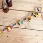 Hand Painted Mustard Yellow Long Hanging Bell Windchime, thumbnail 7 of 9
