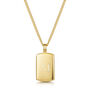 Wide Ingot Men's Necklace 18 K Gold Plated Solid Silver, thumbnail 1 of 7