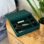 Precious Things Green Fabric Jewellery Box, thumbnail 3 of 7