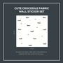 Cute Fabric Crocodile Wall Stickers, thumbnail 2 of 6