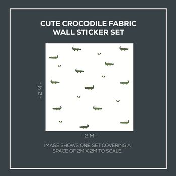Cute Fabric Crocodile Wall Stickers, 2 of 6