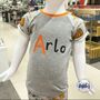 Alpha Zoo Children's Personalised Name Tee Shirt, thumbnail 1 of 5