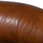 Italian Leather Curved Deco Sofa, thumbnail 2 of 3