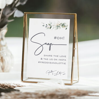 Personalised Hash Tag Wedding Sign, 3 of 4