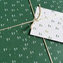 Tiny Christmas Trees Green Wrapping Paper, thumbnail 10 of 12