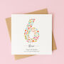 Personalised Floral Fun Birthday Card – Any Number, thumbnail 11 of 11