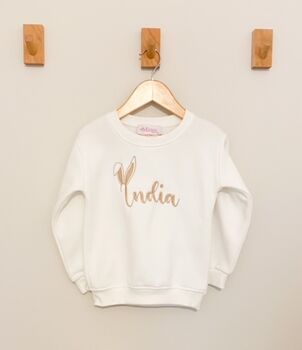 Easter Bunny Ears Personalised Embroidered Sweatshirt, 8 of 10