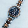 Personalised Metal And Wood Watch Mens Gift,Engraved Watch, thumbnail 6 of 8