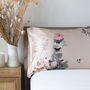Silk Pillowcase Pink 100% Pure Soft Mulberry Silk Floral Luxury Hair Care Standard Double 50x75cm, thumbnail 1 of 7
