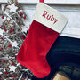Personalised Red Velvet Christmas Stocking, thumbnail 1 of 5