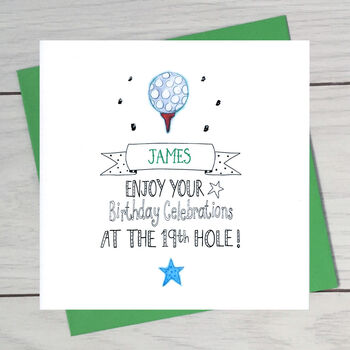 Golf Personalised Birthday Card, 2 of 3