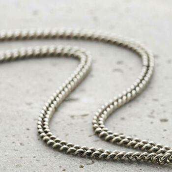 Men's Sterling Silver Curb Chain, 7 of 7