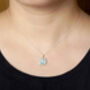 Natural Aquamarine Necklace In Sterling Silver, thumbnail 3 of 4