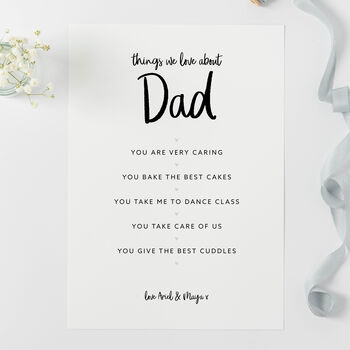 Things We Love About Dad Print, 2 of 6