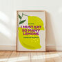 So Many Lemons Kate Nash Lyrics Print, Music Print, thumbnail 3 of 8