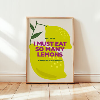 So Many Lemons Kate Nash Lyrics Print, Music Print, 3 of 8