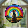 Lakeland Terrier Rainbow Bridge Stained Glass Effect Suncatcher, thumbnail 3 of 5