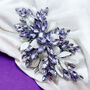 Lilac Crystal And Silver Leaf Headpiece, thumbnail 3 of 5
