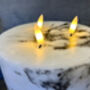 30cm Xl Marbled Grey LED Pillar Candle – Real Wax, thumbnail 10 of 12
