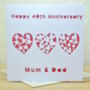 Personalised Laser Cut Anniversary Heart Card, thumbnail 2 of 4