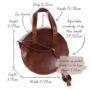 Leather Circle Top Handle Shoulder Bag, thumbnail 5 of 5