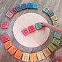 Handcrafted Wooden Alphabet Cuboids In Rainbow, thumbnail 5 of 11