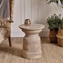 White Wash Side Table Mango Wood, thumbnail 1 of 3