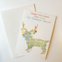 Personalised Printed Map Dog Or Penguin Christmas Card, thumbnail 3 of 7