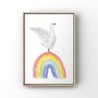 Goose And Rainbow Art Print, thumbnail 2 of 2
