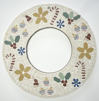 Floral Mosaic Hanging Indoor Wreath Decoration, 5 of 11