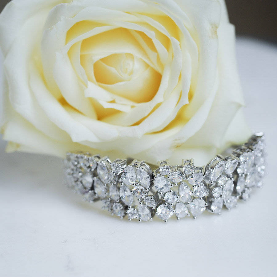 marquise array crystal bracelet by queens & bowl