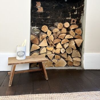 Handmade Vintage Wooden Stool, 5 of 6