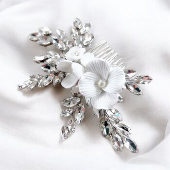 Silver Bridal Hair Comb, 7 of 7