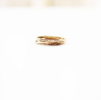 Hammered Gold Filled Stacking Ring, 3 of 7