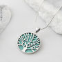 Tree Of Life Healing Turquoise Or Pearl Silver Necklace, thumbnail 4 of 12