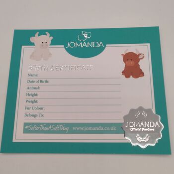 Personalised Print Highland Cow Rainbow Large Soft Toy, 8 of 11