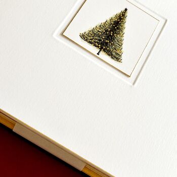 Hand Illustrated Christmas Tree Cards Pack Of Four, 4 of 5