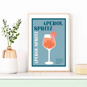 Aperol Spritz Cocktail Poster, 7 of 8