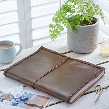 Personalised Stitched Distressed Leather Photo Albums, 3 of 9