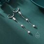 Natural Pearl Hoop Earrings In Sterling Silver, thumbnail 7 of 11