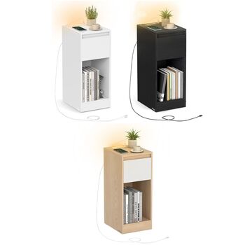 Slim Bedside Table Charging Station LED, 6 of 6