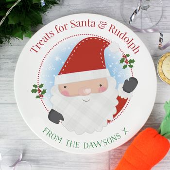 Personalised Treats For Santa Plate, 2 of 3
