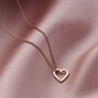 Personalised 9ct Gold Mini Message Heart Necklace, thumbnail 3 of 8