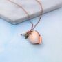 Heart Locket Rose Gold Plated Sterling Silver Necklace, thumbnail 3 of 10