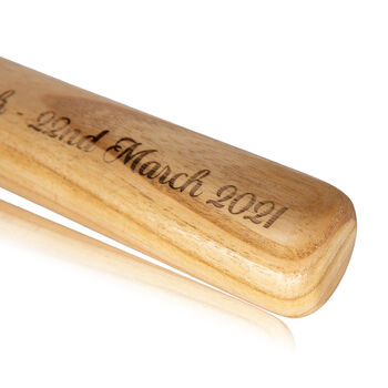 Personalised Laser Engraved Custom Printed Baseball Bat, 2 of 3