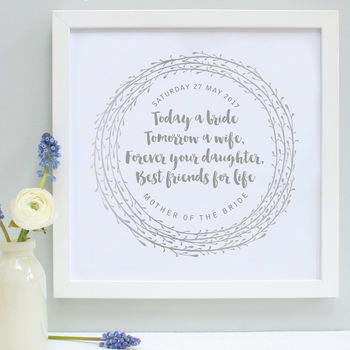 Personalised Mother Of The Bride Framed Print, 4 of 10