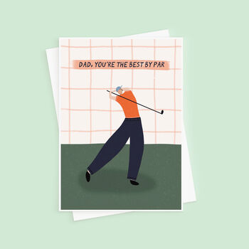Best Dad By Par Golfing Father's Day Card, 2 of 3